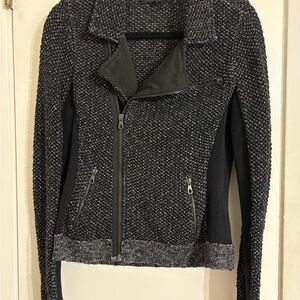 rag & bone Black and Gray Textured Blazer